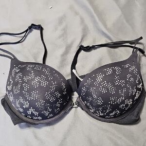 La SENZA Black Bra with Silver Accents